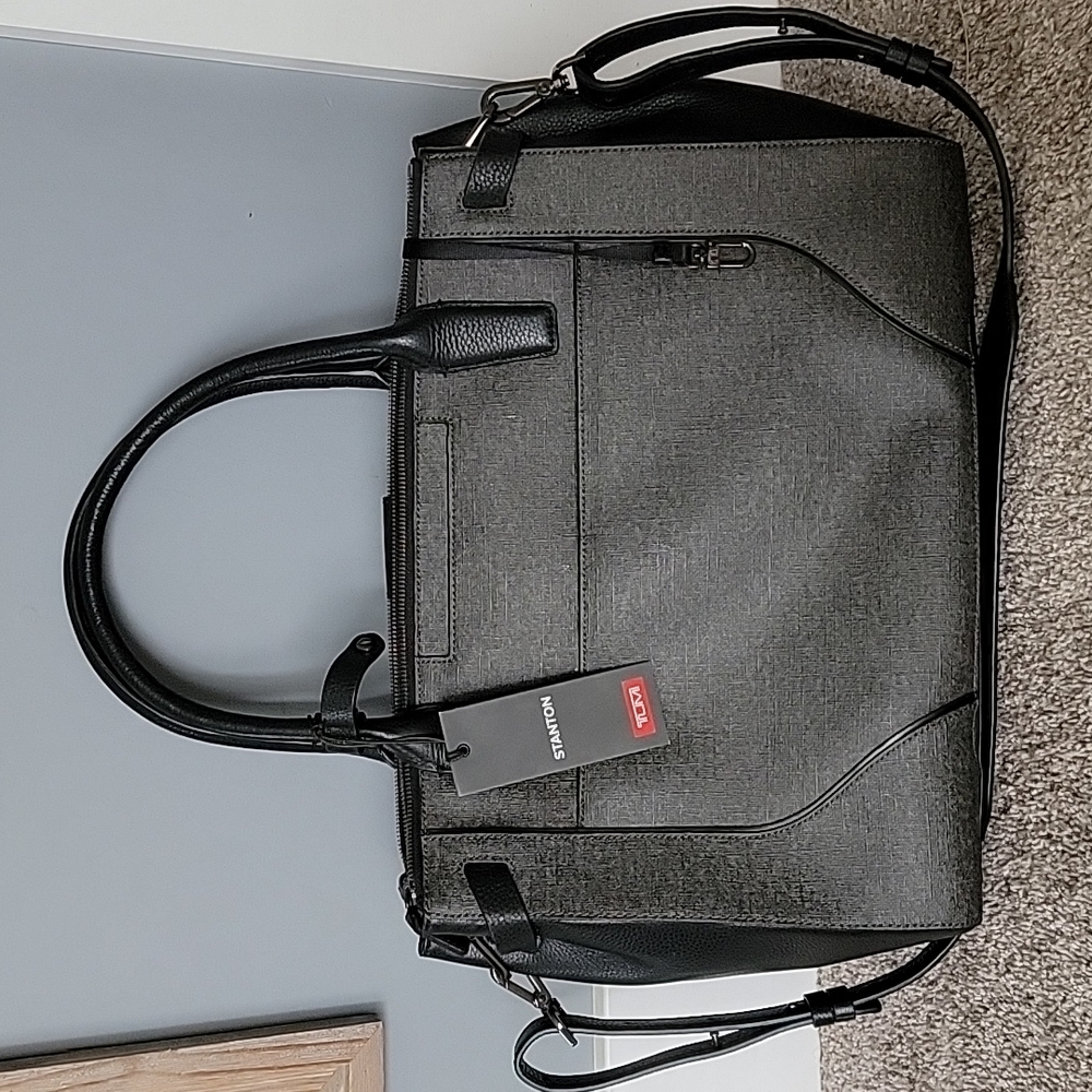 Tumi Stanton Kiran Tote, Black and Earl Grey